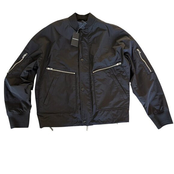 EMPORIO ARMANI Mens Black Nylon Blouson Jacket Size 52, NWT $675 - Picture 2 of 16